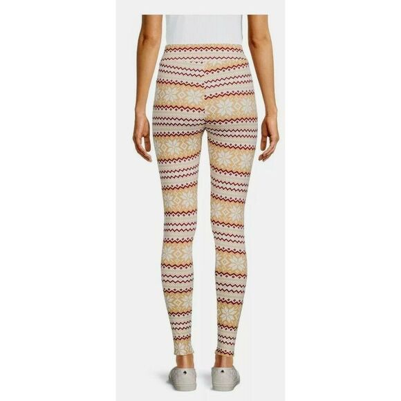 Time and True High Rise Fitted Leggings Size L (12-14) NWT Fairisle - Picture 2 of 5